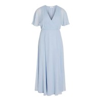 рокля,дамски,поли,и,рокли,vila,rilla,v,short,sleeve,long,dress,kentucky,blue,(blue)