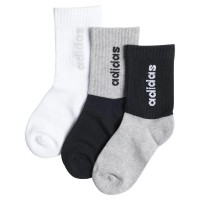чорапи,детски,чорапи,adidas,linear,crew,socks,3,pairs,multicolor,(black,medium,grey,heather,white)