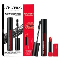 очна,линия,shiseido,set,controlled,chaos,01,mascara,black
