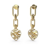 бижутерия,guess,jube03096,heart,cage,earrings,gold,(golden)