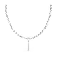 бижутерия,guess,x,plate,necklace,silver,(silver)