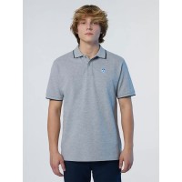 мъжки,блузи,с,яка,north,sails,collar,w,striped,in,contrast,short,sleeve,polo,grey,(grey,melange)