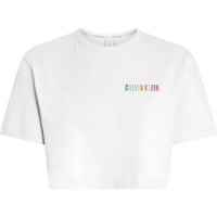 тениска,дамски,пижами,calvin,klein,000qs7193e,short,sleeve,pyjama,t,shirt,white,w,ombre,pride,wb,(white)