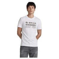 тениска,мъжки,тениски,g,star,distressed,originals,slim,fit,short,sleeve,t,shirt,white,(white)