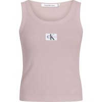 тениска,дамски,тениски,calvin,klein,jeans,woven,label,sleeveless,t,shirt,sepia,rose,(pink)