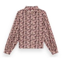 риза,с,дълъг,ръкав,дамски,блузи,дамски,ризи,scotch,&,soda,printed,balloon,long,sleeve,shirt,block,floral,(pink)