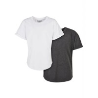 тениска,мъжки,тениски,дамски,тениски,urban,classics,turn,up,short,sleeve,t,shirt,2,units,white,grey,(charcoal,white)