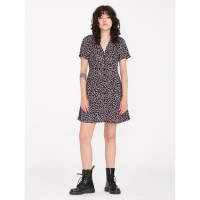 рокля,дамски,поли,и,рокли,volcom,stormy,tropix,short,sleeve,short,dress,black,(multicolor)