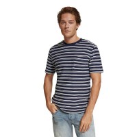 тениска,мъжки,тениски,scotch,&,soda,175581,short,sleeve,t,shirt,navy,blue,white,(multicolor)