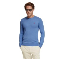 блуза,мъжки,пуловери,scotch,&,soda,essential,sweater,tile,blue,(blue)