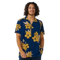 риза,с,къс,ръкав,мъжки,ризи,rip,curl,aloha,hotel,short,sleeve,shirt,yellow,(washed,navy)
