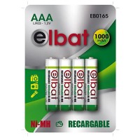батерии,elbat,lr03,aaa,1000mah,rechargeable,battery,4,units,multicolor