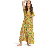 рокля,дамски,поли,и,рокли,billabong,love,club,short,sleeve,long,dress,palm,green,(green)