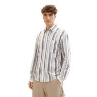 риза,с,дълъг,ръкав,мъжки,ризи,tom,tailor,relaxed,cotton,linen,long,sleeve,shirt,beige,(beige,green,multi,stripe)