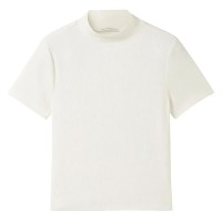 тениска,мъжки,тениски,дамски,тениски,tom,tailor,cropped,rib,short,sleeve,t,shirt,white,(wool,white)
