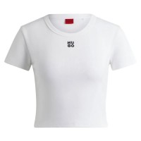 тениска,дамски,тениски,hugo,delanor,10258222,short,sleeve,t,shirt,white