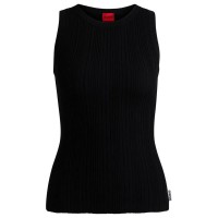 потник,дамски,пуловери,дамски,плетени,дрехи,hugo,sareple,10259546,knitted,vest,black