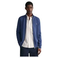 блуза,мъжки,пуловери,дамски,пуловери,gant,casual,cotton,full,zip,sweater,blue,(dark,jeansblue,melange)