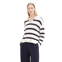 блуза,дамски,пуловери,дамски,плетени,дрехи,tom,tailor,striped,sweater,beige