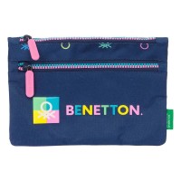 канцеларски,принадлежности,safta,great,with,2,zippers,benetton,pencil,case,cool,(multicolor)