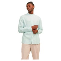 риза,с,дълъг,ръкав,мъжки,ризи,jack,&,jones,summer,band,linen,long,sleeve,shirt,soothing,sea,(green)