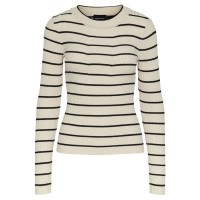 блуза,дамски,пуловери,дамски,плетени,дрехи,pieces,crista,17115047,sweater,birch,stripes,black,narrow,(white)