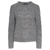 блуза,мъжки,пуловери,дамски,пуловери,pieces,nina,sweater,grey,(medium,grey,melange)