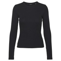 тениска,дамски,тениски,vero,moda,chloe,long,sleeve,t,shirt,black