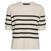 тениска,мъжки,тениски,дамски,тениски,vero,moda,saba,plain,knit,short,sleeve,t,shirt,beige,(birch,stripes,w,black)