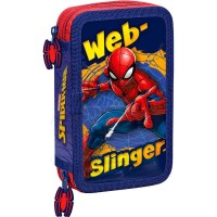 канцеларски,принадлежности,spiderman,2,zippers,pencil,case,red,(multicolor)