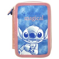канцеларски,принадлежности,stitch,2,zippers,pencil,case,blue,(multicolor)