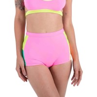 дамски,бански,костюми,hurley,around,the,block,retro,bikini,bottom,colorblock,(pink)