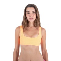 дамски,бански,костюми,hurley,solid,soft,scrunch,pull,on,bikini,top,sunrise,(yellow)