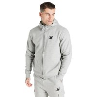 блуза,мъжки,пуловери,siksilk,essential,funnel,neck,full,zip,sweatshirt,grey,(grey,marl)