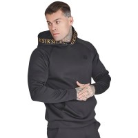 суичър,мъжки,пуловери,siksilk,dynamic,hoodie,black,(black)