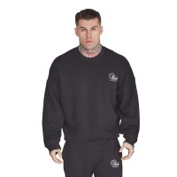 блуза,мъжки,пуловери,siksilk,graphic,sweatshirt,black,(black)