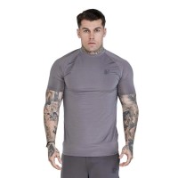 тениска,мъжки,тениски,siksilk,muscle,fit,silicon,logo,short,sleeve,t,shirt,grey,(grey)