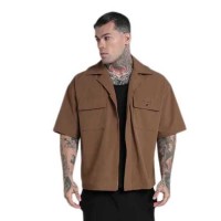 риза,с,къс,ръкав,мъжки,ризи,siksilk,utility,short,sleeve,shirt,tan,(brown)