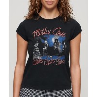 тениска,дамски,тениски,superdry,motley,crue,cap,band,short,sleeve,t,shirt,mid,amp,black,(black)