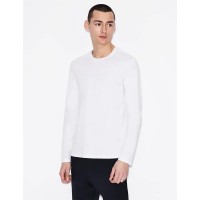 тениска,мъжки,тениски,armani,exchange,8nzm77,zja5z,long,sleeve,t,shirt,white