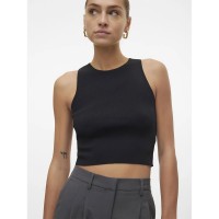 тениска,мъжки,тениски,дамски,тениски,vero,moda,ginny,crop,sleeveless,t,shirt,black,(black)