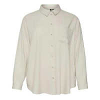 риза,с,дълъг,ръкав,дамски,ризи,vero,moda,curve,mymilo,long,sleeve,shirt,beige,(silver,lining)