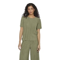 тениска,дамски,тениски,vila,plisa,short,sleeve,t,shirt,oil,green,(green)