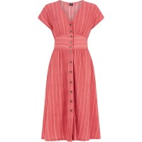 рокля,дамски,поли,и,рокли,protest,gilly,short,sleeve,midi,dress,smooth,pink,(pink)