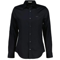 риза,с,дълъг,ръкав,дамски,ризи,мъжки,ризи,gant,sateen,long,sleeve,shirt,black,(black)