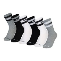 детски,чорапи,мъжки,чорапи,дамски,чорапи,converse,kids,basic,wordmark,crew,socks,6,pairs,multicolor,(dk,grey,heather)