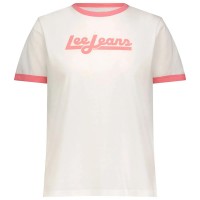 тениска,дамски,тениски,lee,ringer,short,sleeve,t,shirt,cassie,pink,(pink)