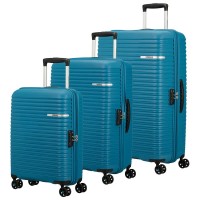 куфари,american,tourister,liftoff,spinner,tsa,33.5,70,95.5l,trolley,bag,3,units,8410,(blue)