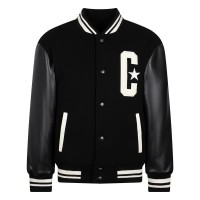 детско,яке,мъжки,якета,дамски,якета,и,палта,converse,kids,varsity,jacket,black,(black)