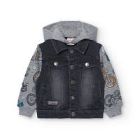 яке,мъжки,якета,дамски,якета,и,палта,boboli,knit,combined,jacket,grey,(black)